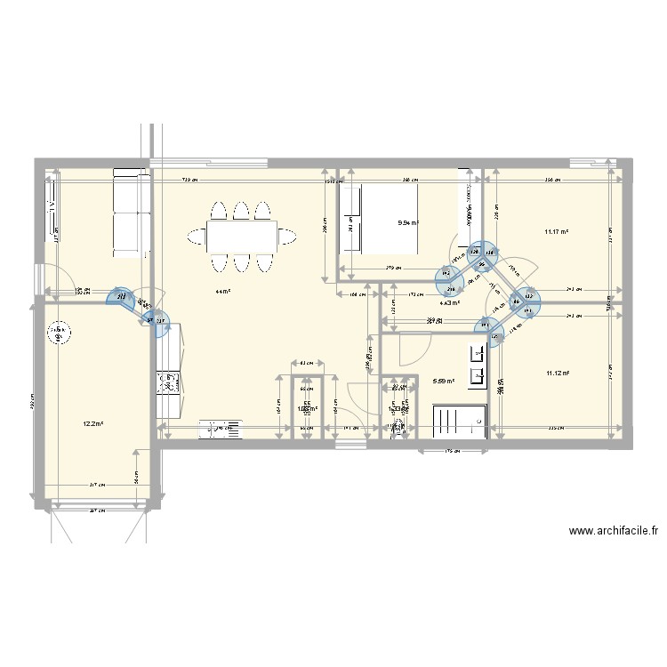 economique. Plan de 0 pièce et 0 m2