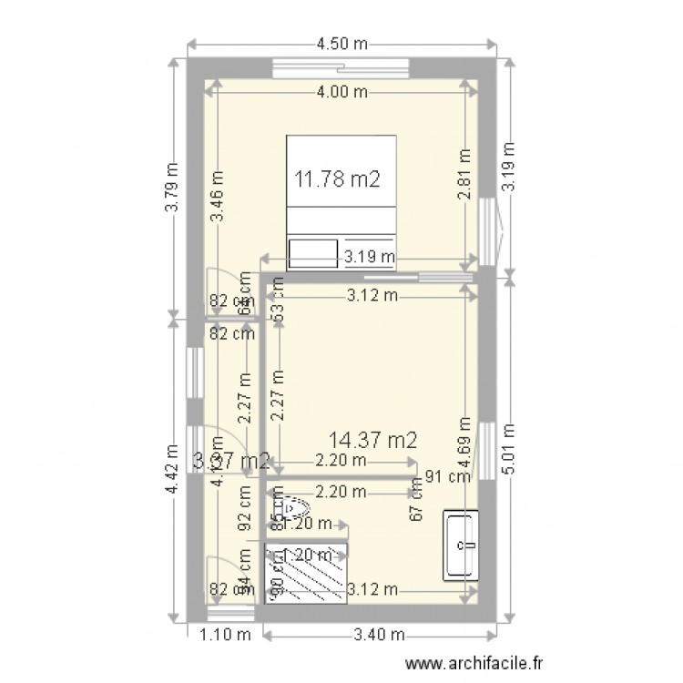 suite3. Plan de 0 pièce et 0 m2