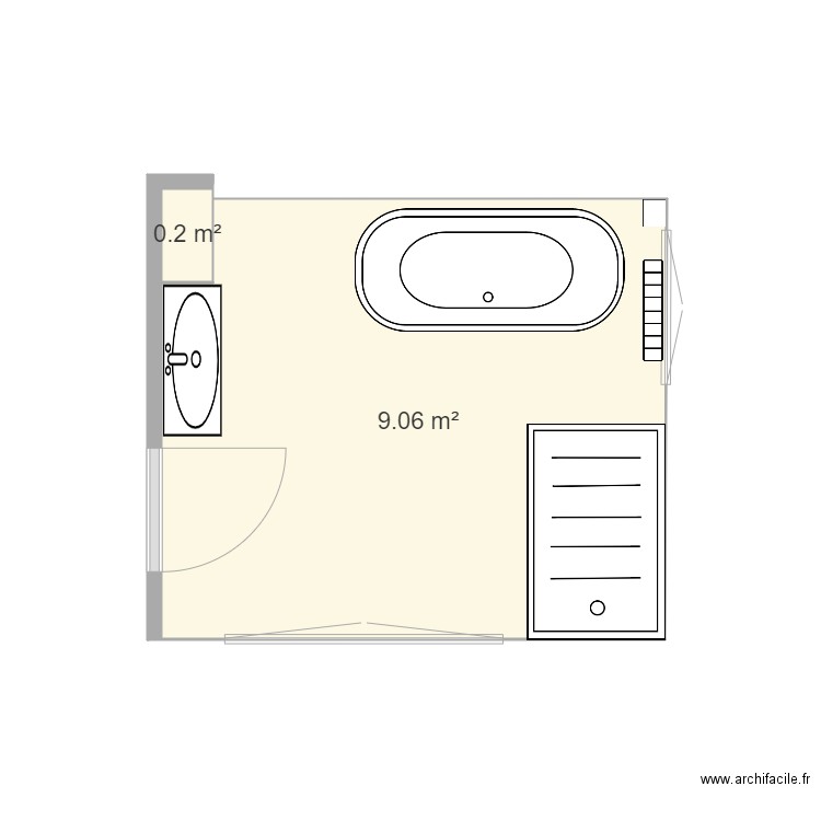 SALLE DE BAIN. Plan de 0 pièce et 0 m2