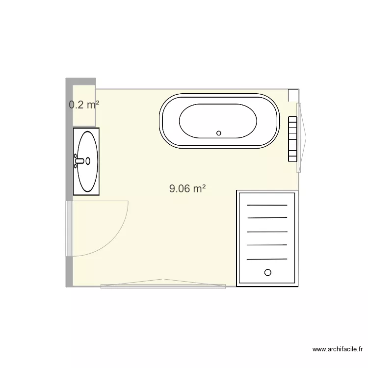 SALLE DE BAIN. Plan de 