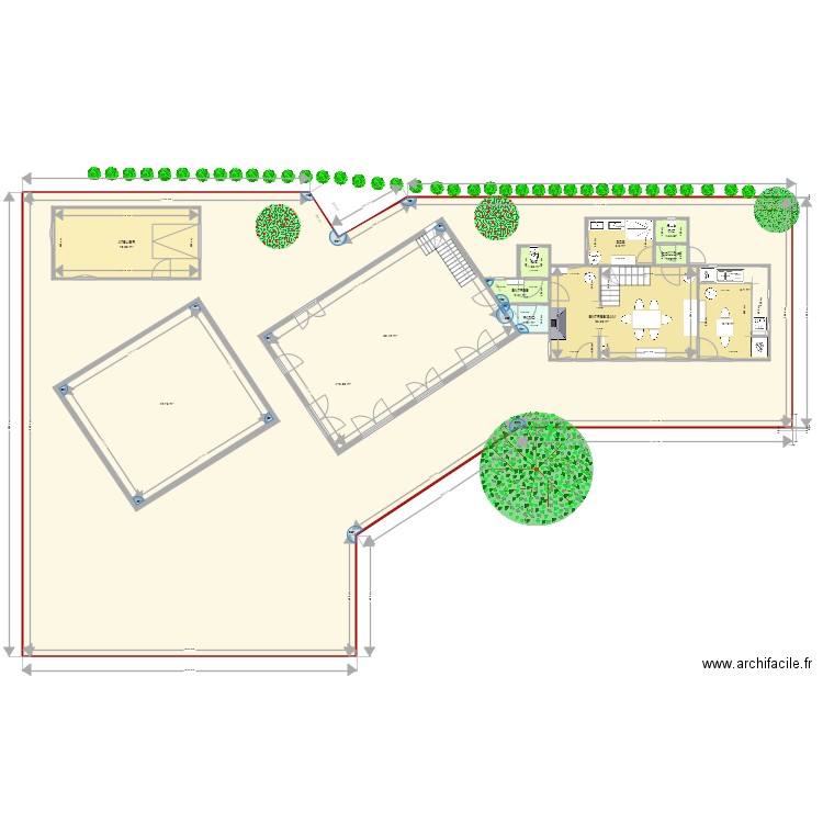 PLAN BON 13. Plan de 13 pièces et 663 m2