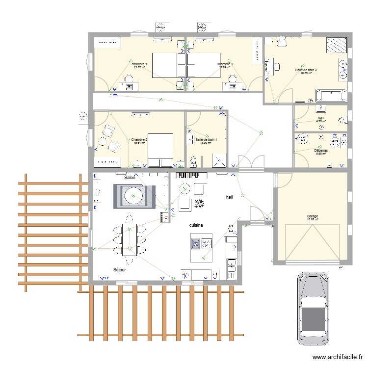 MAISON ELEC. Plan de 0 pièce et 0 m2