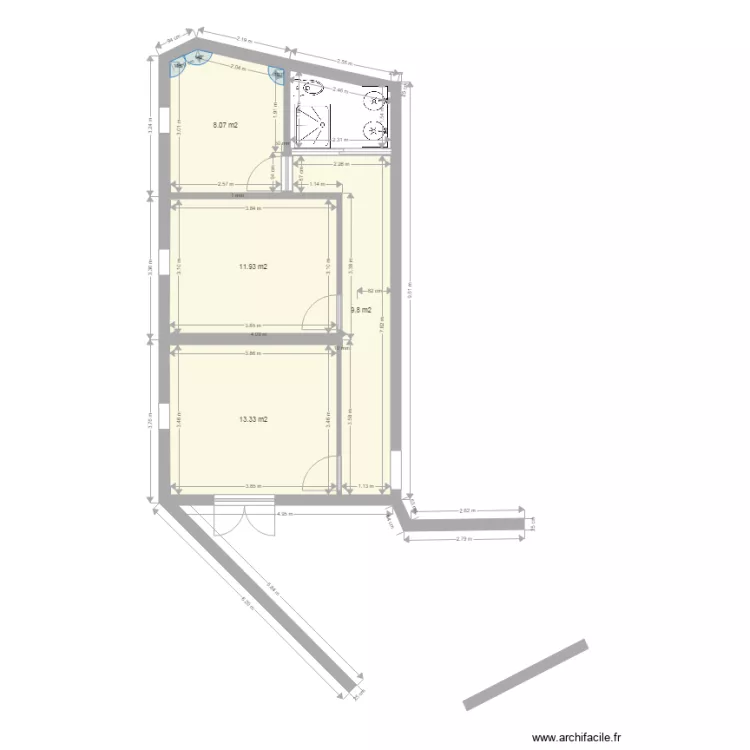 etage vrai cote test1. Plan de 