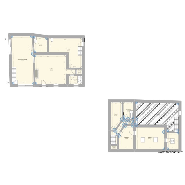 plan segonzac. Plan de 15 pièces et 228 m2