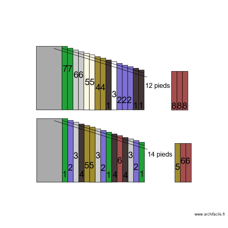 cloison. Plan de 0 pièce et 0 m2