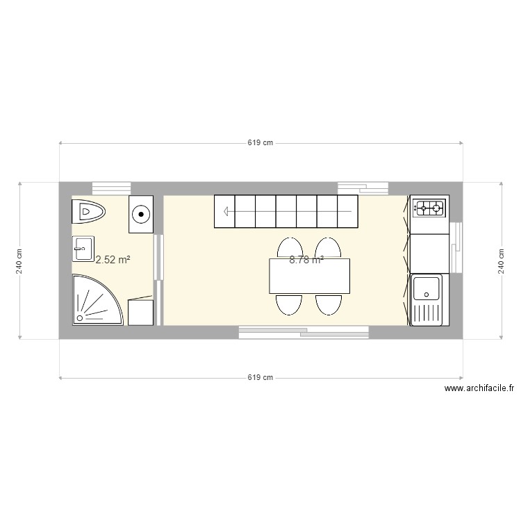 tiny. Plan de 0 pièce et 0 m2