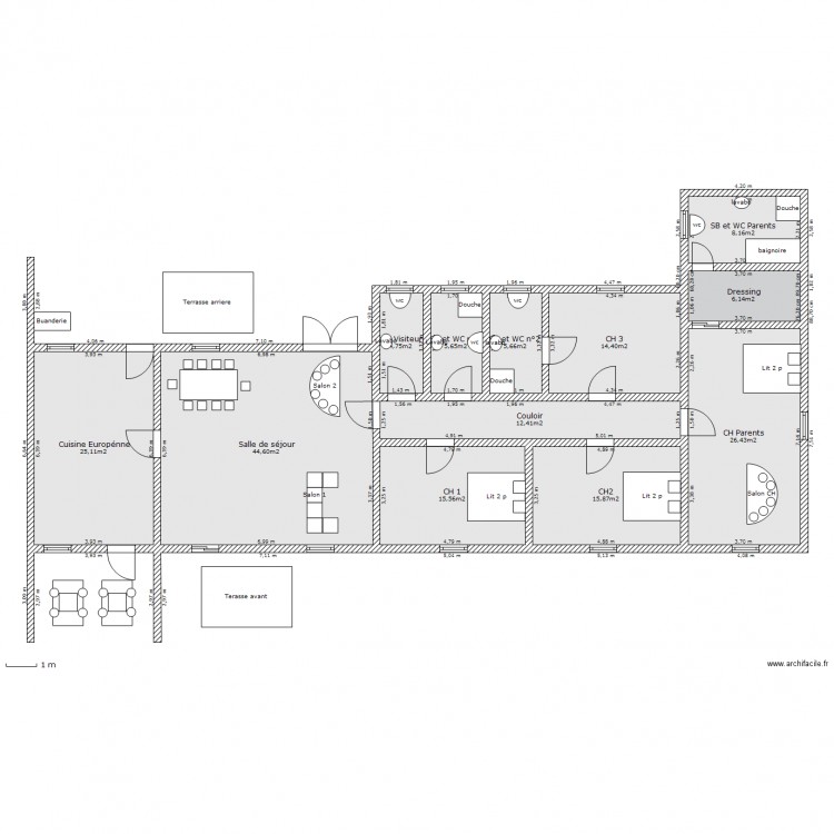 Villa Basse 5 pièces. Plan de 0 pièce et 0 m2
