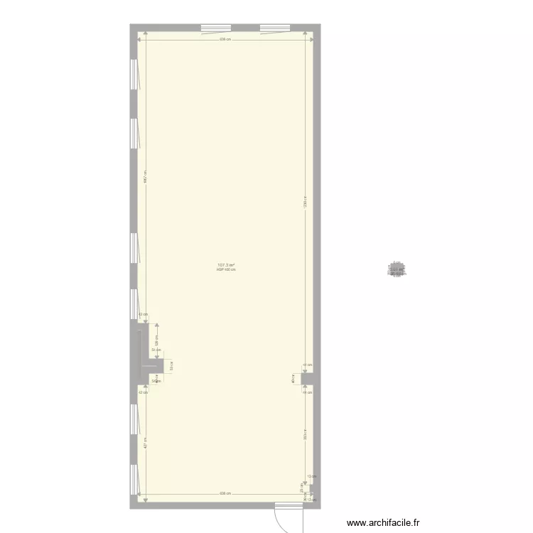 Salle Atelier. Plan de 