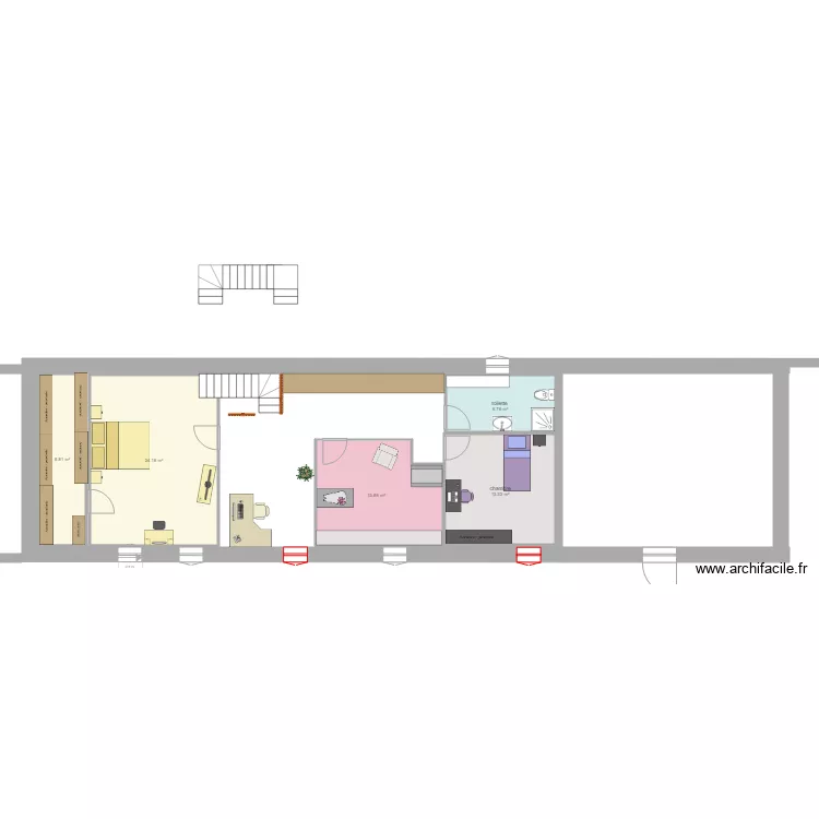 etage 6 meuble. Plan de 