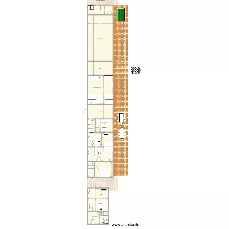 Plan maison Baurech. Plan de 