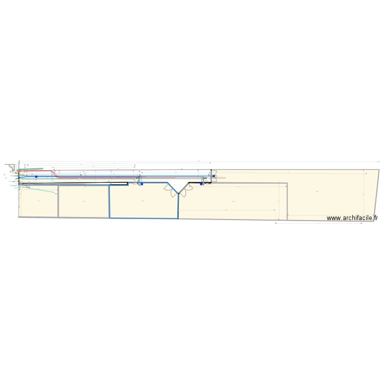 Implantation des réseaux E 1 V. Plan de 0 pièce et 0 m2