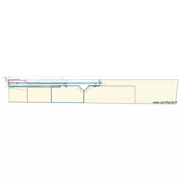 Implantation des r&eacute;seaux E 1 V. Plan de 