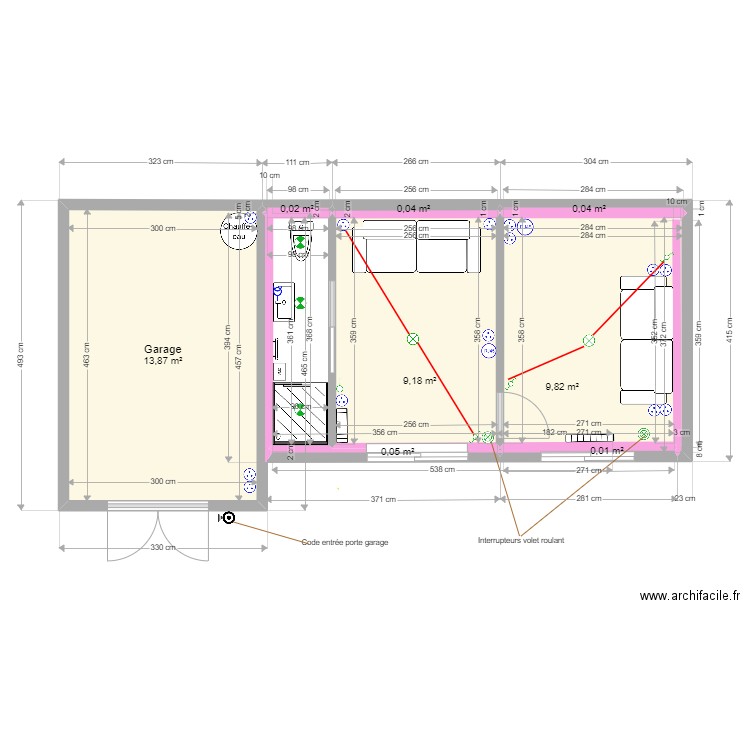 LEROUX - PLAN ELECTRIQUE - LA BAULE MAISON JARDIN - PLAN FINAL 1. Plan de 0 pièce et 0 m2