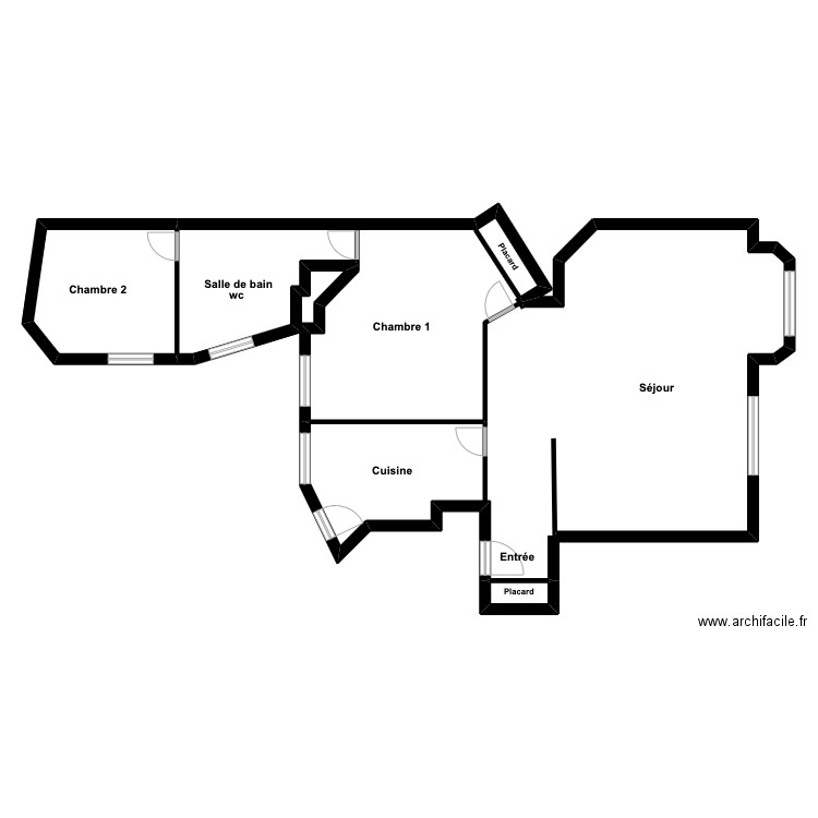 Rouffiac. Plan de 3 pièces et 84 m2