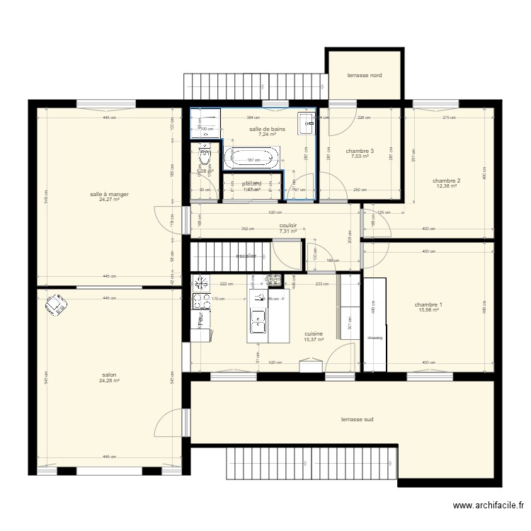 SAINT PAUL étage. Plan de 0 pièce et 0 m2