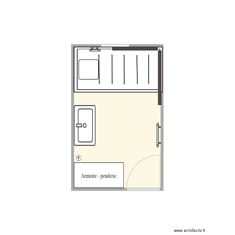 SDE MAILLY. Plan de 1 pièce et 6 m2