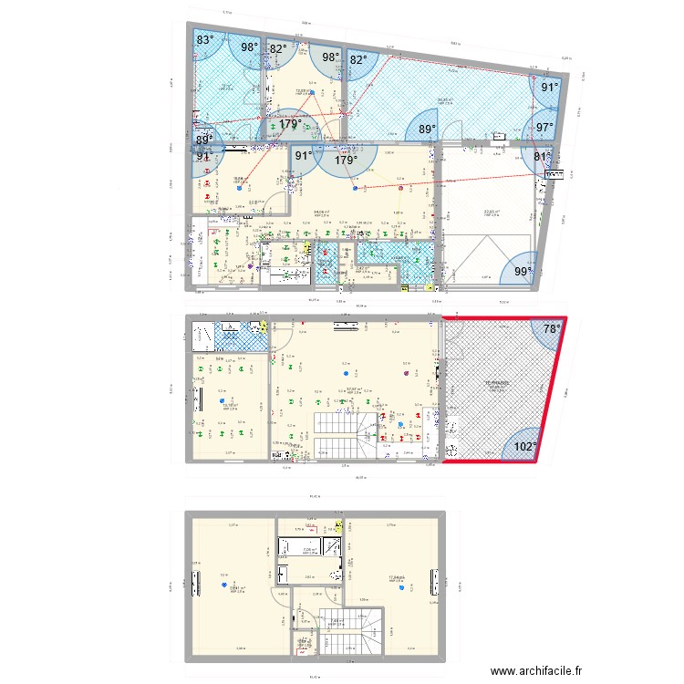 auray RDC, R+1 R+2 le 29-06-23 CFO-CFa . Plan de 0 pièce et 0 m2