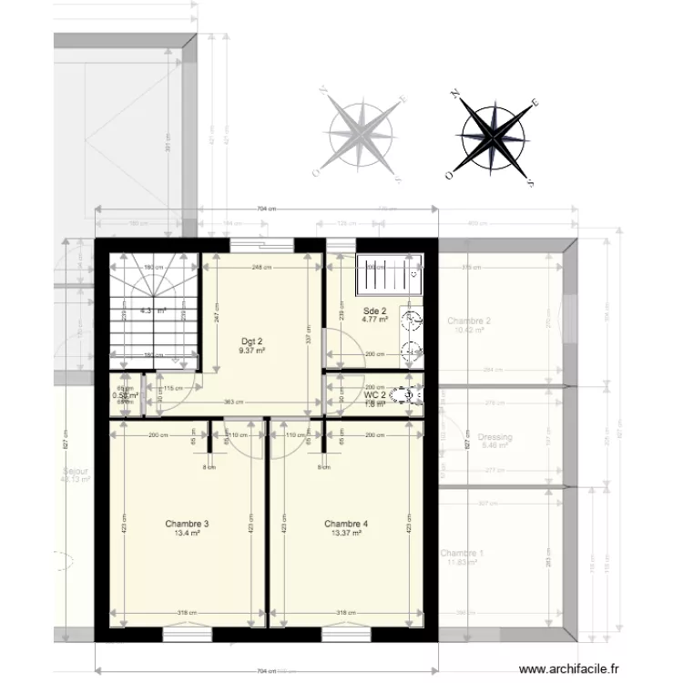 AUZIELLE. Plan de 