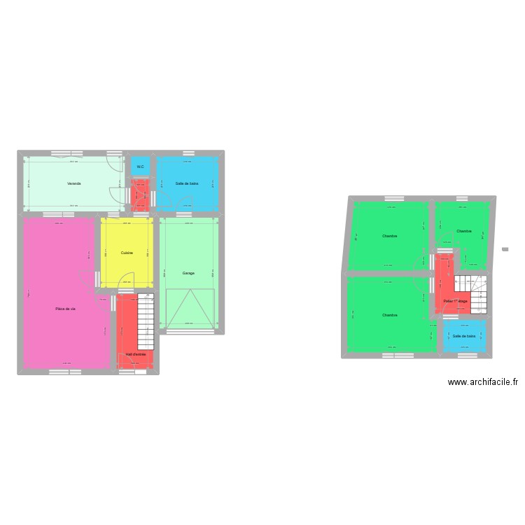 Hevremont . Plan de 13 pièces et 138 m2