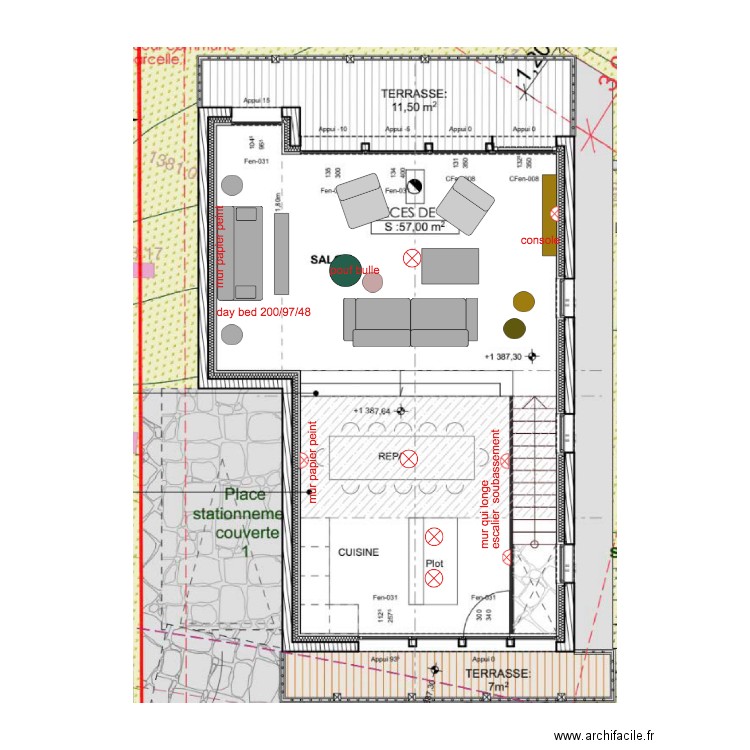 plan salon st martin . Plan de 0 pièce et 0 m2