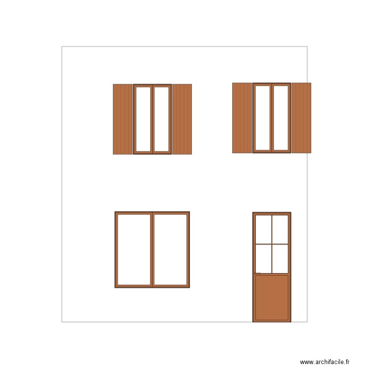 Plan façade après Cadours devant. Plan de 0 pièce et 0 m2