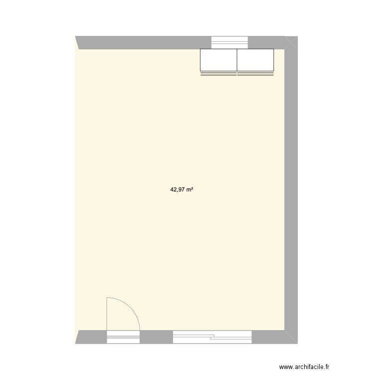 Séjour ROBERT. Plan de 1 pièce et 43 m2