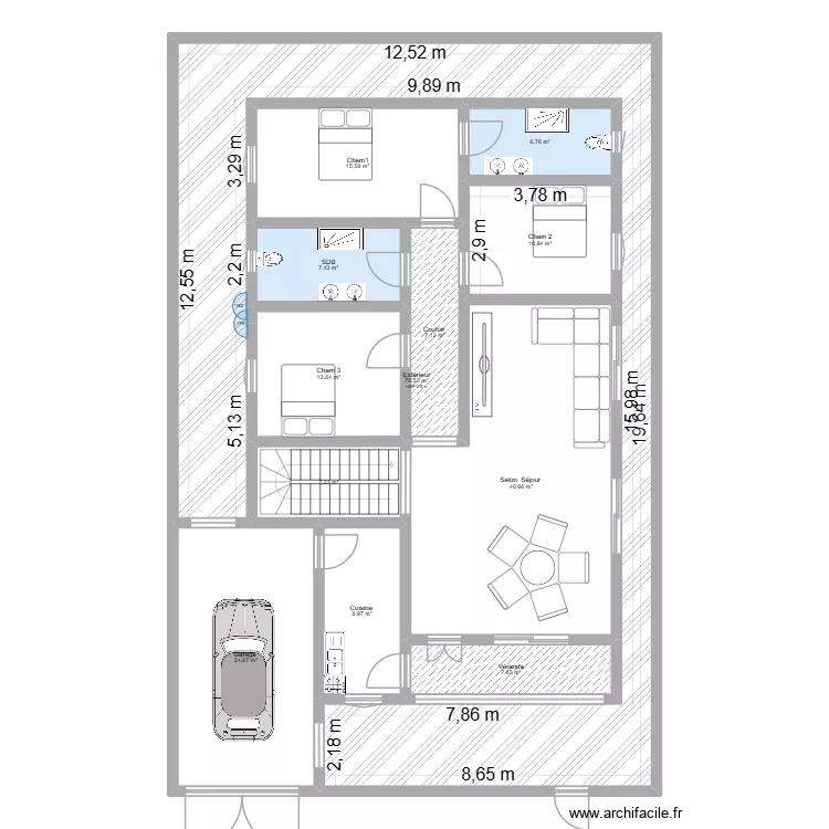 S&eacute;b&eacute;nikoro Re&eacute;l. Plan de 12  et 220 m²