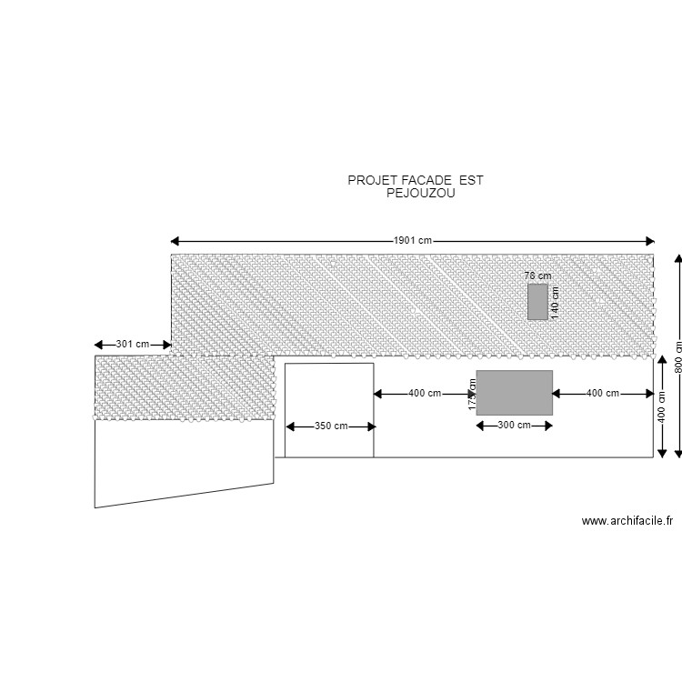 PROJET FACADE EST PEJOUZOU bis. Plan de 0 pièce et 0 m2