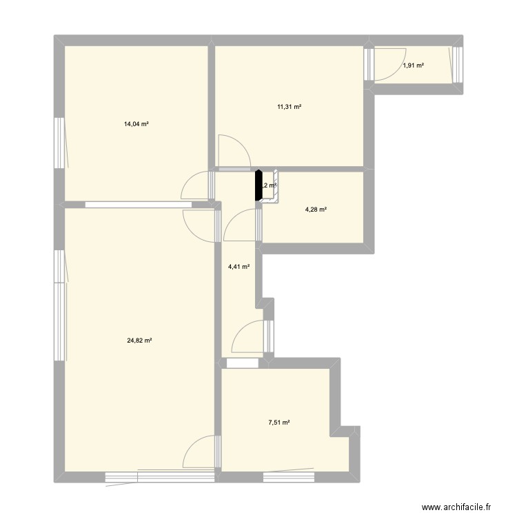 Appart 1. Plan de 0 pièce et 0 m2