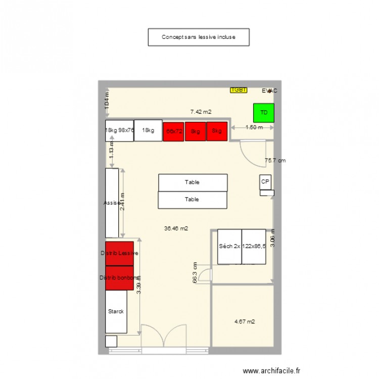 Louveigne projet5 non lessive. Plan de 0 pièce et 0 m2