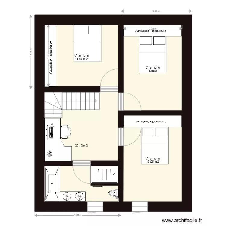 Groisy n0 15 bis 1er etage. Plan de 