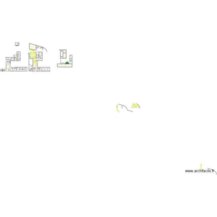 Travaux 2023. Plan de 70 pièces et 1041 m2