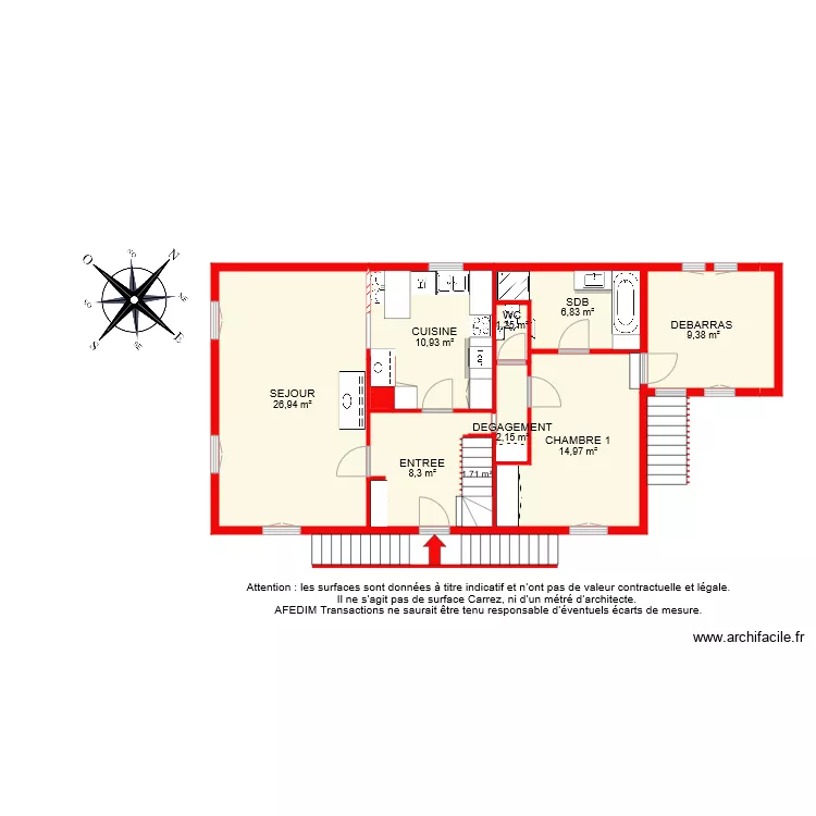 BI 8183 RDC. Plan de 