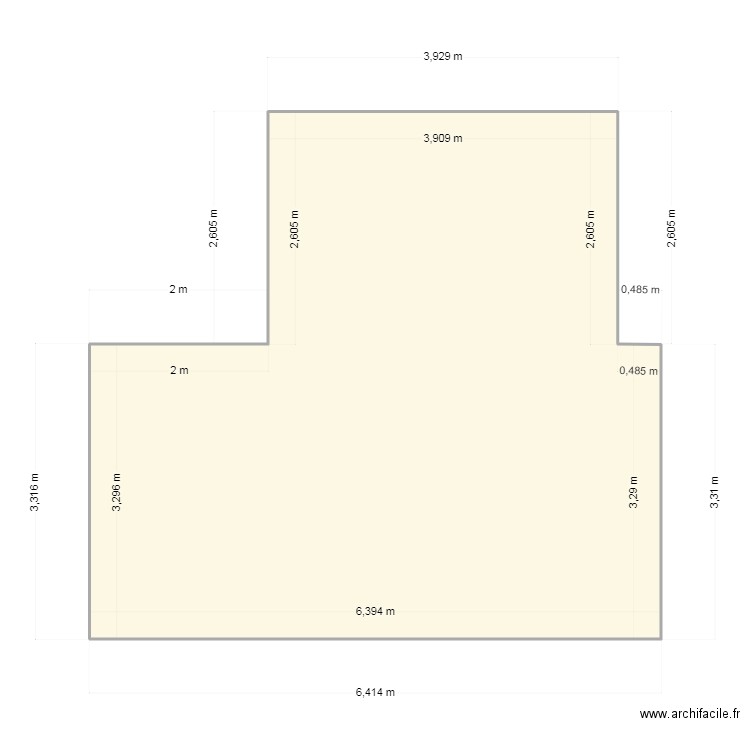 calcul placo. Plan de 1 pièce et 31 m2