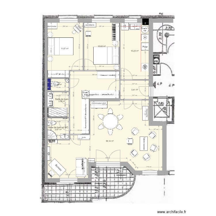 8 Chateaudun v2. Plan de 9 pièces et 95 m2