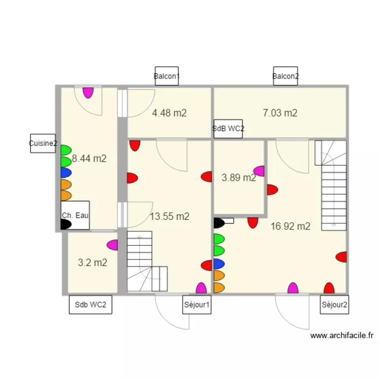 CrtdeuxiemeEtageElectricite. Plan de 