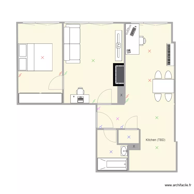 appart light. Plan de 