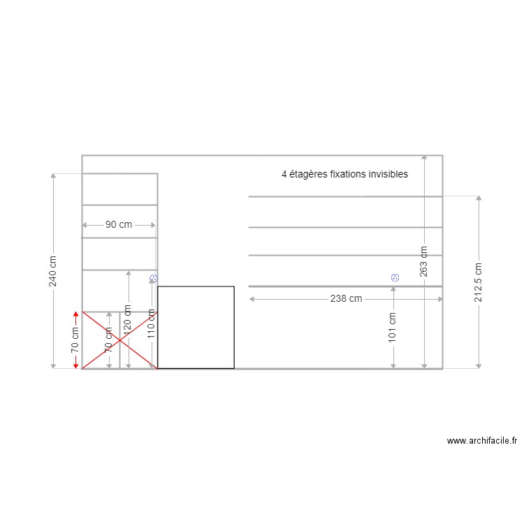 biblio j. Plan de 0 pièce et 0 m2