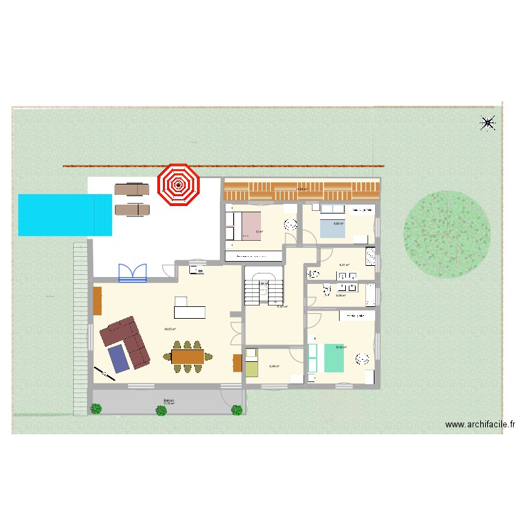 Ste Marie IDEEe 2 . Plan de 18 pièces et 217 m2