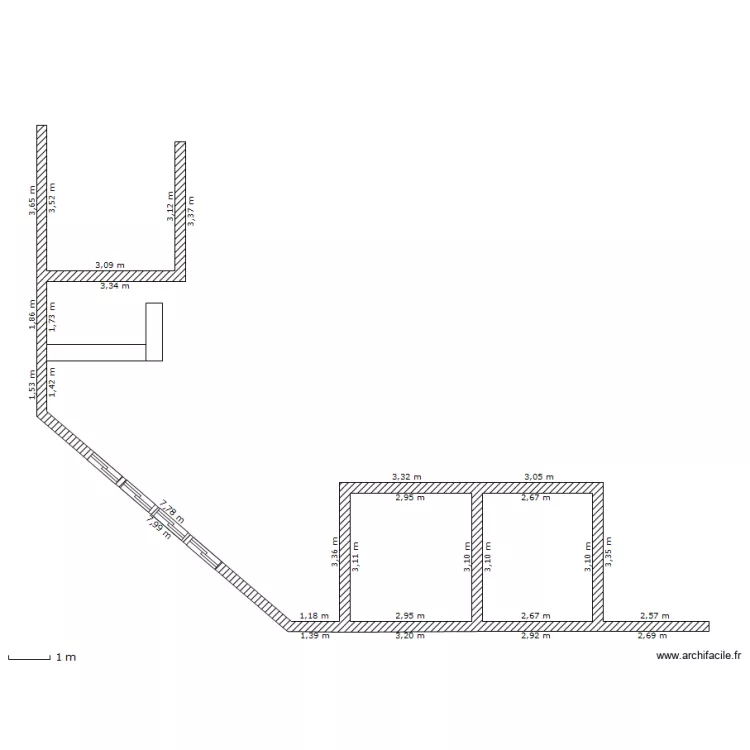 Hall d'entr&eacute;e. Plan de 