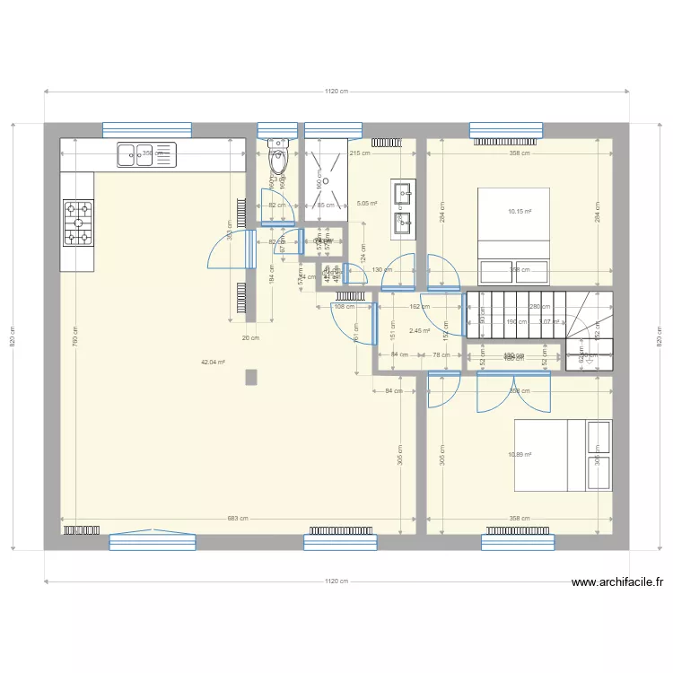 Plan des Castors projet premier &eacute;tage 1. Plan de 