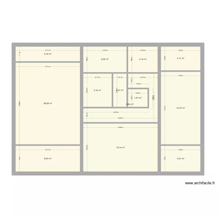etage maison. Plan de 13 et 116 m² etage maison. Plan de 13 et 116 m²