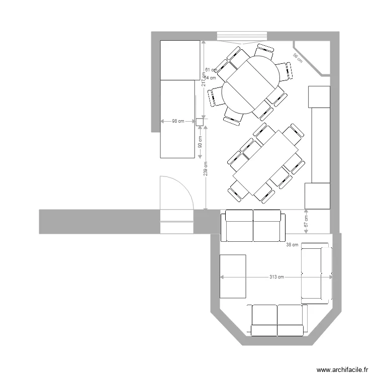 plan Salon 1. Plan de 