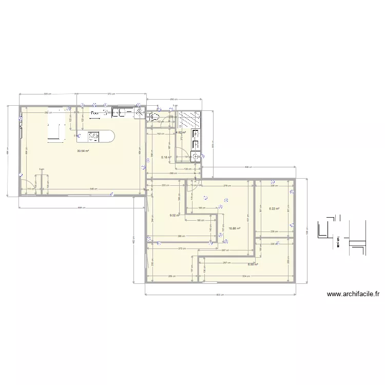 Appart Figuier. Plan de 