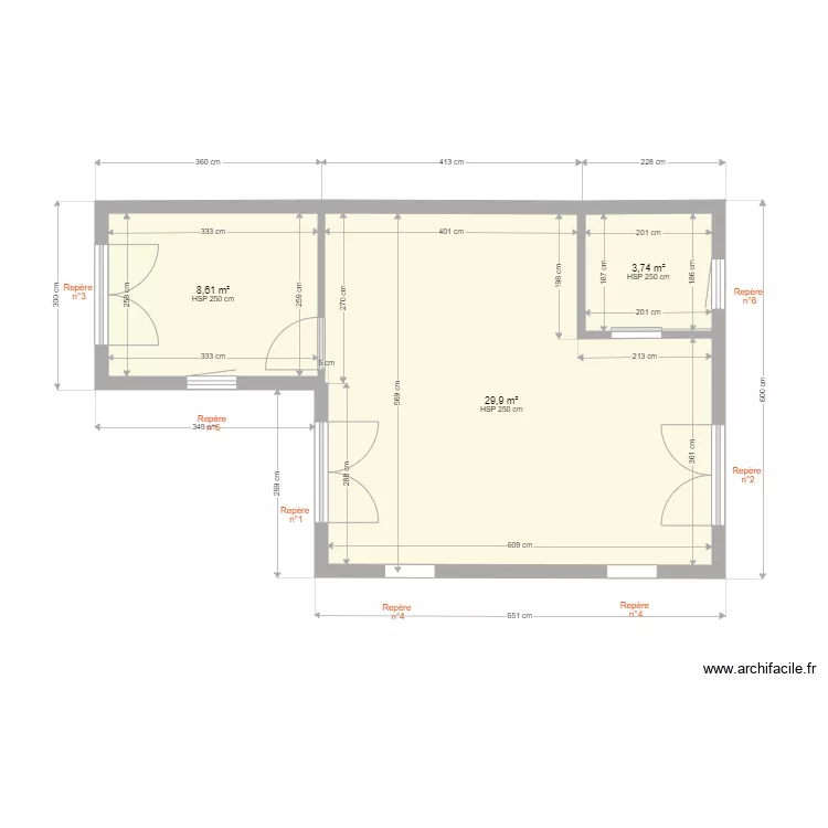 Maison mer. Plan de 