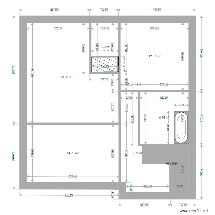 etage. Plan de 0 pièce et 0 m2