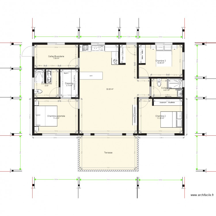 Maison TEHIKI AKA avec meubles. Plan de 0 pièce et 0 m2