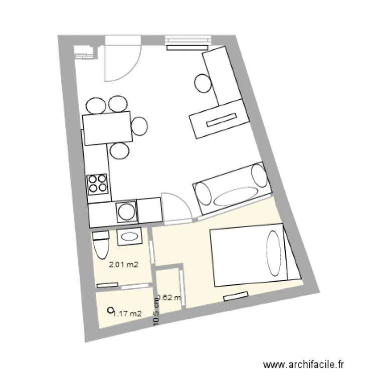 studio5. Plan de 0 pièce et 0 m2