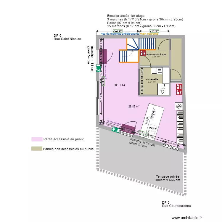 THE BLACK CROWN AVANT TRAVAUX. Plan de 