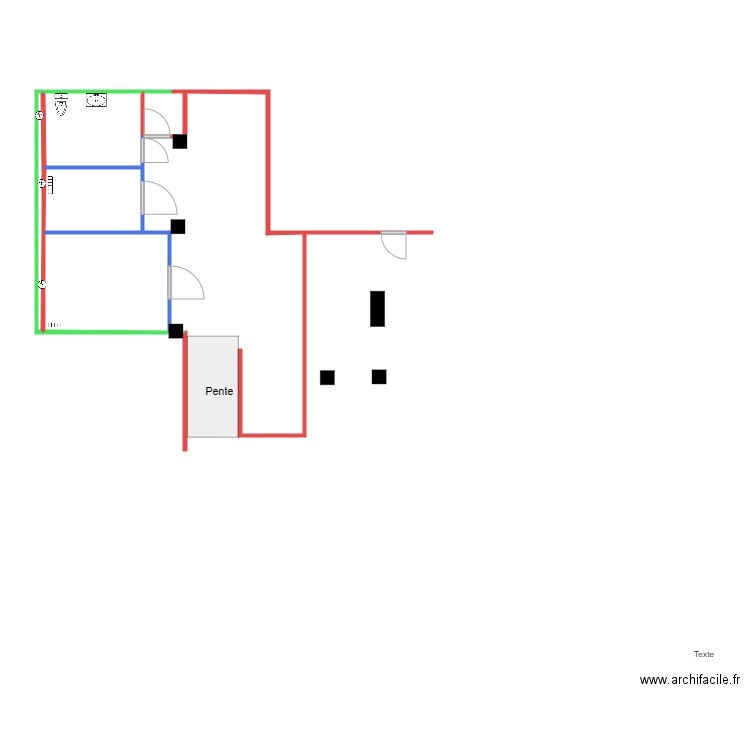 FOND DE SALLE variante. Plan de 0 pièce et 0 m2